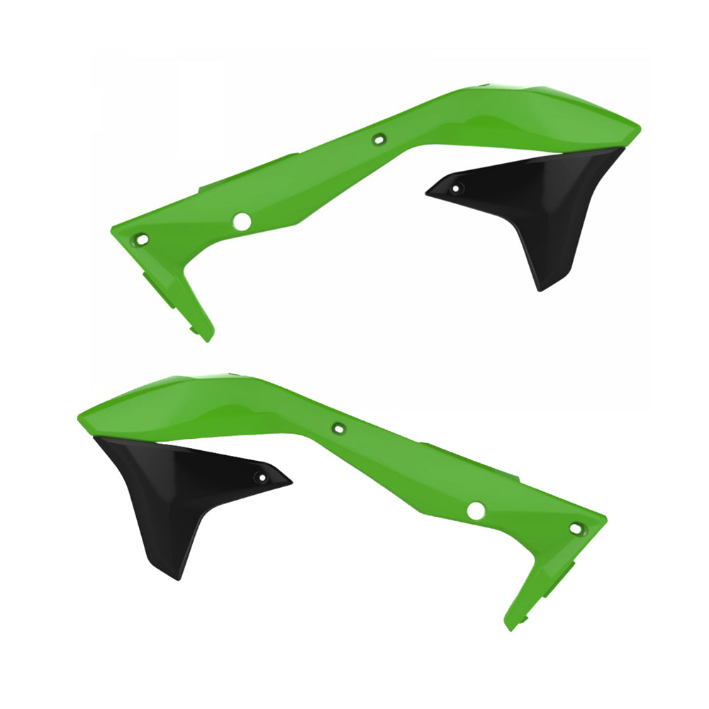 Polisport Rad Radiator Scoops Tank Panels For Kawasaki KX 450F OEM Color Green 05-Black 2016-2018